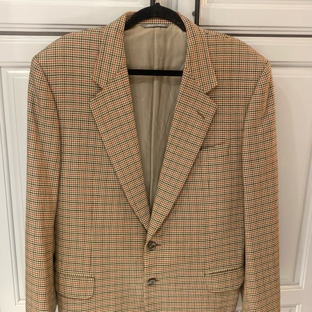 Canali Italian Cashmere Blend Plaid Blazer – Size 42R
